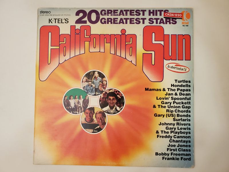 Various Artists California Sun: 20 Greatest Hits Greatest Stars vinyl record
